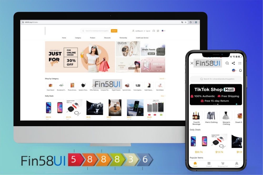 tiktok海外商城搭建最新UI